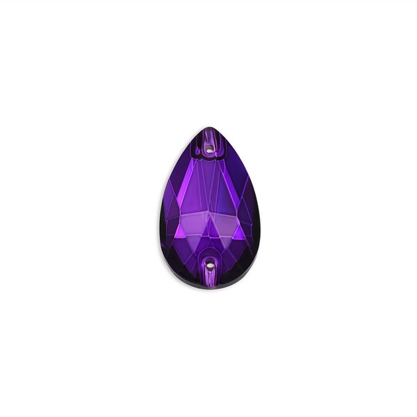 Teardrop, Purple - Glass, Sew on Rhinestones